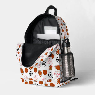 Football Sport Pattern Printed Backpack