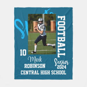 Football Sport Photo Fleece Blanket