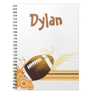 Football Sports Ball Game Personalised Name Spiral Notebook