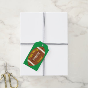 Football Sports Birthday Party Gift Tags