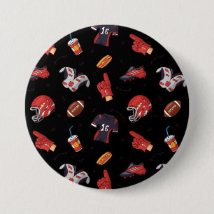 Football Sports Equipment with Food Pattern 7.5 Cm Round Badge