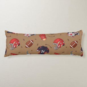 Football Sports Equipment with Food Pattern Body Cushion