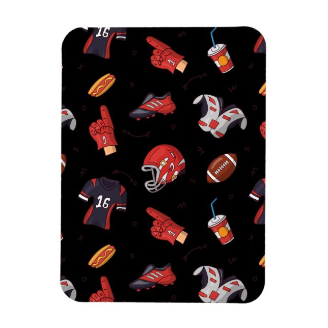 Football Sports Equipment with Food Pattern Magnet (Vertical)