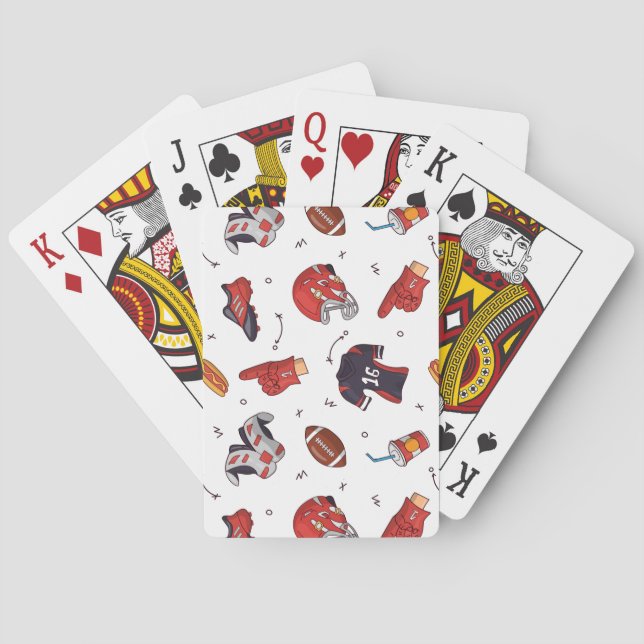 Football Sports Equipment with Food Pattern Playing Cards (Back)