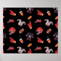 Football Sports Equipment with Food Pattern