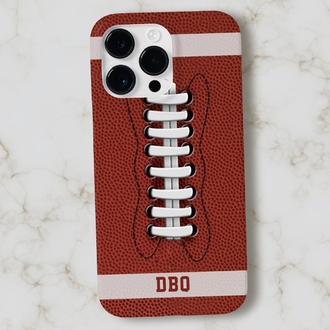Football Sports Fan Sporty Monogram Phone Case (Creator Uploaded)
