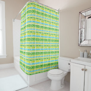 Football Sports Green Fabric Shower Curtai Shower Curtain