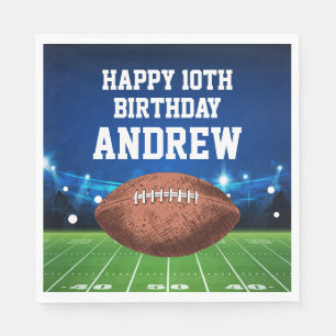 Football Sports Happy Birthday Napkins
