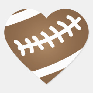 Football Sports Heart Sticker