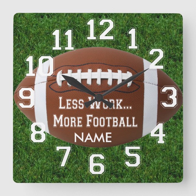 Football Sports Mancave design Wall Clock (Front)