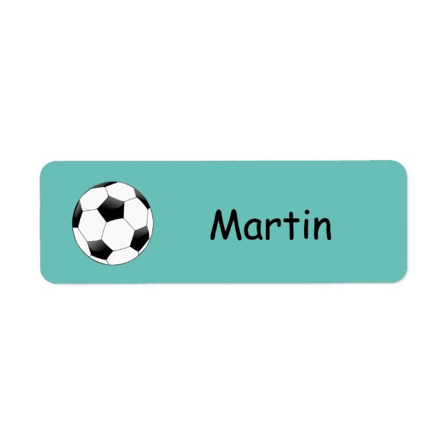Football sports name kids Label (Front)