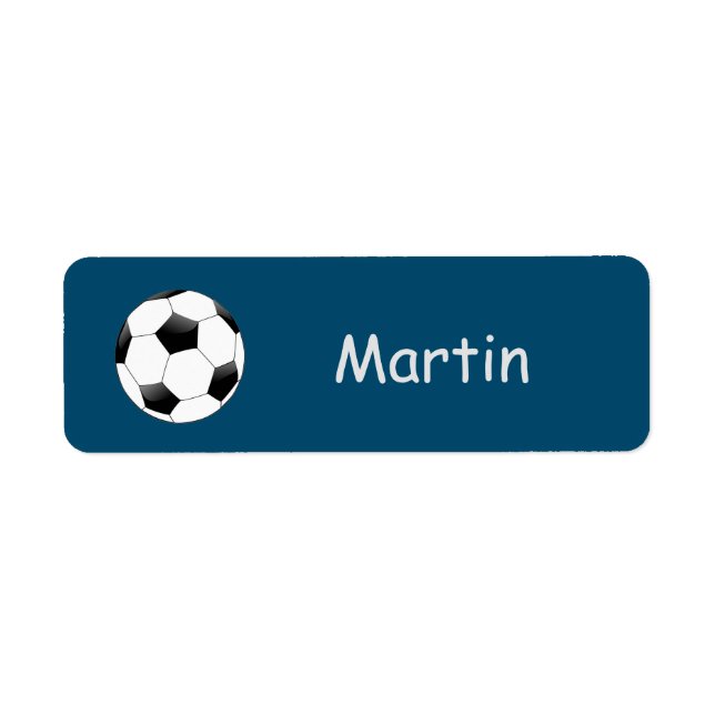 Football sports name kids Label (Front)