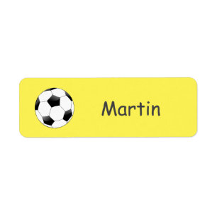 Football sports name kids Label