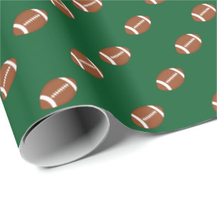 Football Sports Theme Any Background Colour Wrapping Paper