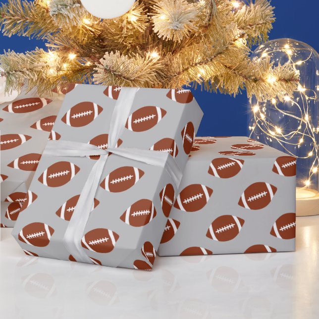 Football Sports Theme | Any Background Colour Wrapping Paper (Holidays)