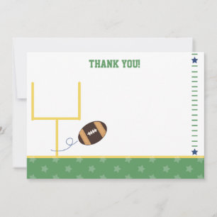 Football Sports Theme Flat Thank You notes
