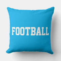 FOOTBALL Sporty Athletic 70s Text On Azure Blue