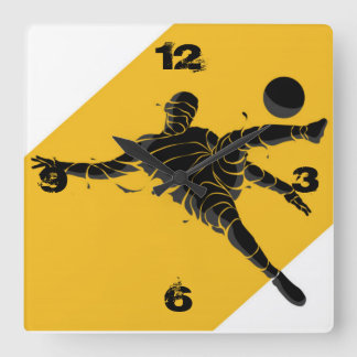 Football Square Wall Clock