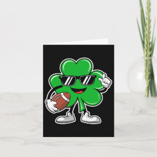 Football St Patricks Day Boys St Patricks Day Sham Card