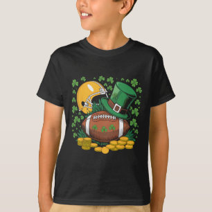Football St Patricks Day Lucky Football Player Sha T-Shirt