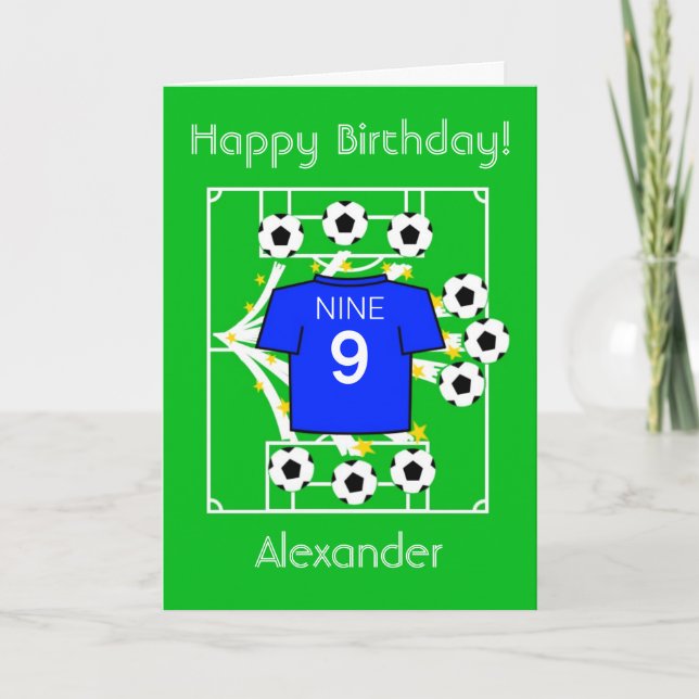 Football Star (All Blue) Card (Front)