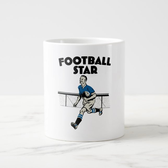 Football Star Large Coffee Mug (Front)