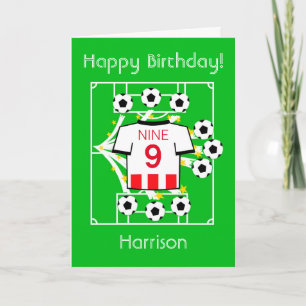 Football Star (Red & White Stripes - Sheffield) Card