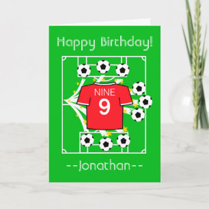 Football Star (Red with White Trim) Card
