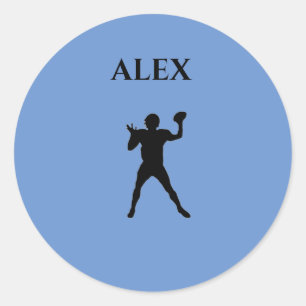 Football stickers with personalised name.