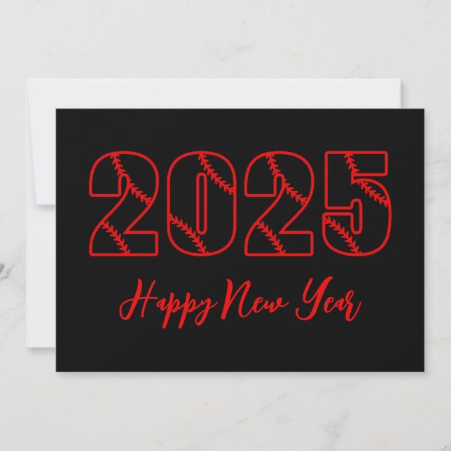 Football style simple happy new years cards 2025 (Front)
