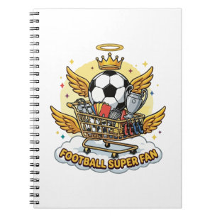 Football Super Fan Angelic Cart Notebook