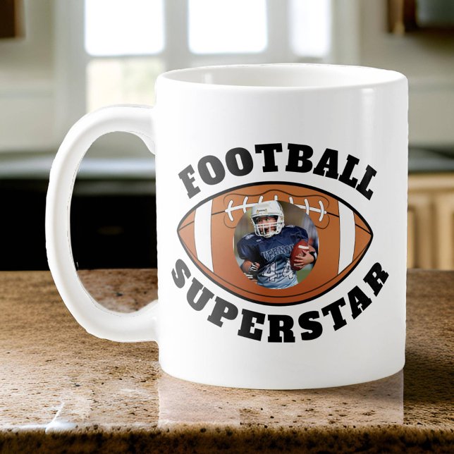 Football Superstar Photo Coffee Mug (Photo Football Superstar Mug)