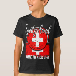 Football Switzerland Flag Retro Soccer Swiss T Shi T-Shirt