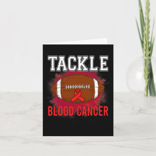 Football Tackle Blood Cancer Awareness Men Women R Card