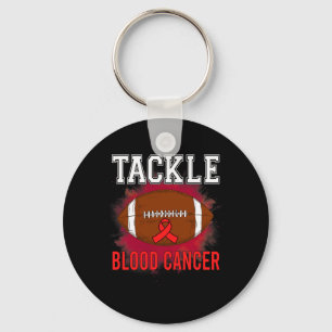 Football Tackle Blood Cancer Awareness Men Women R Key Ring