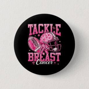 Football Tackle Breast Cancer Pink Breast Cancer A 6 Cm Round Badge
