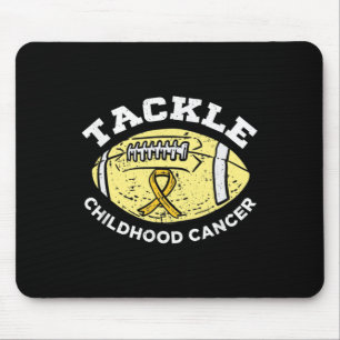 Football Tackle Childhood Cancer Awareness Wear Go Mouse Pad