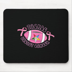 Football Tackle Of Eastern Star Breast Cancer Awar Mouse Pad