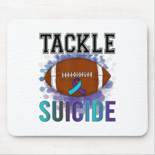 Football Tackle Suicide Prevention Awareness Men W Mouse Pad