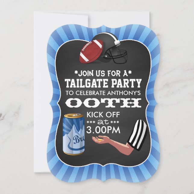 Football Tailgate Birthday Party Invitation (Front)