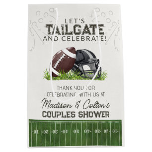 Football Tailgate & Celebrate Couples Shower Favou Medium Gift Bag