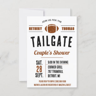 Football Tailgating Couples' Bridal Shower Invitat Invitation