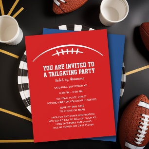 Football Tailgating Party - red blue Invitation