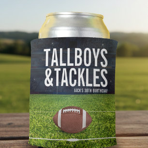 Football Tallboys & Tackles Sports Birthday Party Can Cooler