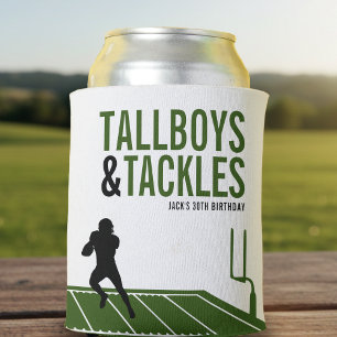 Football Tallboys & Tackles Sports Birthday Party Can Cooler