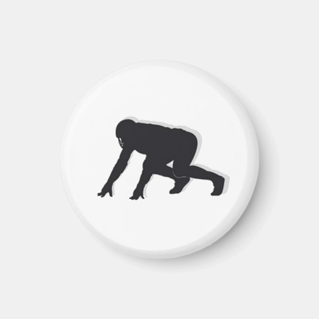 Football TD TAG Defensive Tackle - White-R Magnet (Front)