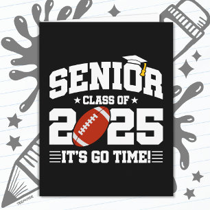 Football Team Class of 2025 Graduation Senior 2025 Card