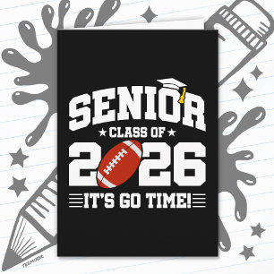 Football Team Class of 2026 Graduation Senior 2026 Card