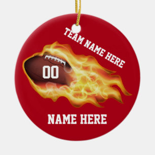 Football Team Gifts Personalised, Your Team Ceramic Tree Decoration
