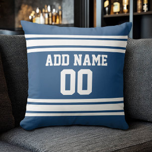 Football Team Jersey with Custom Name Number Cushion
